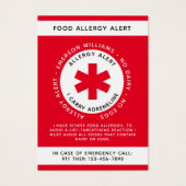 レッドフードアレルギー警告カード (正面)
