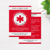 レッドフードアレルギー警告カード (デスク)