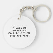 レッドフードアレルギー警告キーチェーン キーホルダー (裏面)