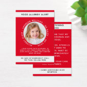 レッドフードアレルギー警告フォトシェフカード (デスク)