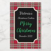 レッドフード瓶クリスマスCookieラベルギフトシール フードラベル (シングルラベル)