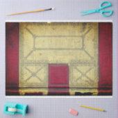 レッドブックカバーデコパージ紙 薄葉紙 (クラフト)