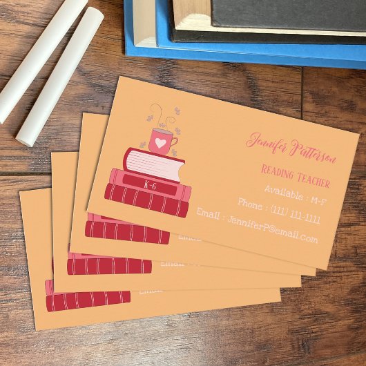 レッドブックスチューターオレンジ標準名刺 名刺