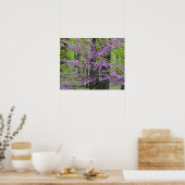 レッドブドの木をフル春開花近くディファイアンス ポスター (キッチン)