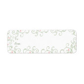 レッドブドスワールクリスマスギフトラベル ラベル (正面)