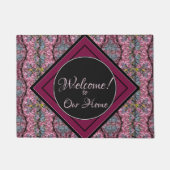 レッドブドブランチ開花歓迎 ドアマット (正面)