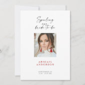 レッドブライドフォトブライダルシャワー 招待状 (正面)