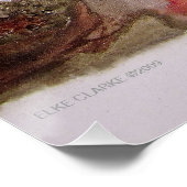 レッドブラウンオレンジホワイトモダン抽象芸術アートキャンバス ポスター (コーナー)