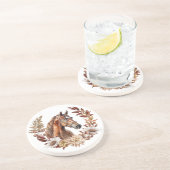 レッドブラウンソレルホースオータムリース コースター (側面)