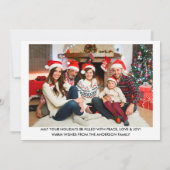 レッドブラシスクリプトトラック初めてのクリスマスホーム写真 シーズンカード (裏面)