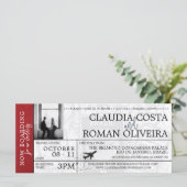 レッドブラジ結婚ルの搭乗券招待状 (スタンド正面)