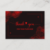 レッドブラックご注文の名刺をありがとう エンクロージャーカード (正面)