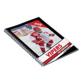 レッドブラックにホッケープレー鮮やかヤーのキープサケ ノートブック (右側)