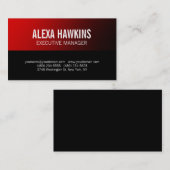レッドブラックはっきりした文字スタイリッシュモダンプロフェッショナル 名刺 (正面/裏面)