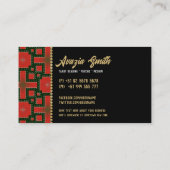 レッドブラックはっきりした金ゴールド女神タロットリーダー 名刺 (裏面)