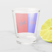 レッドブラックアメリカンの日4th 7月の追加文字シンプル ショットグラス (裏面)