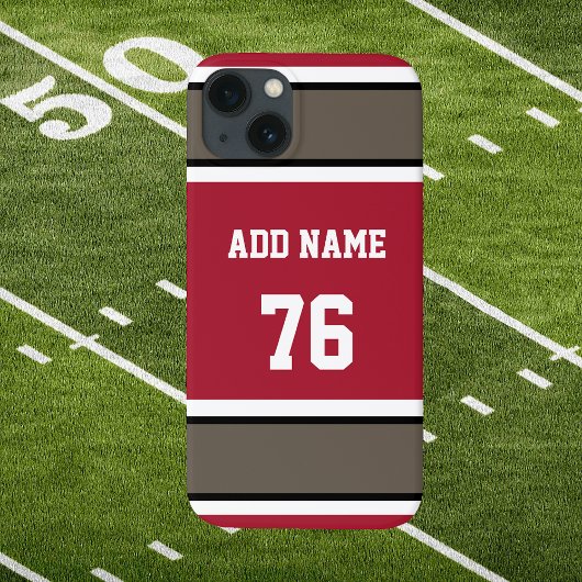 レッドブラックアンドプータースポーツストライプ Case-Mate iPhoneケース