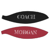 レッドブラックエッチングカスタムのコーチ名 バスケットボール (パネル)
