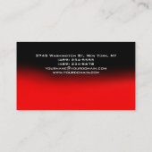 レッドブラックエレガントプロフェッショナル名刺 名刺 (裏面)