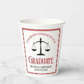 レッドブラックカスタム法律学校卒業党 紙コップ (正面)
