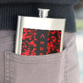 レッドブラックカモフラージュ男らしフラスコ フラスク (インサイチュ)