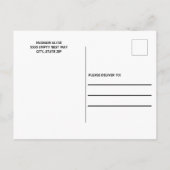 レッドブラックカレッジトランクパーティー写真 インビテーションポストカード (裏面)