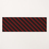 レッドブラックキャンディーケインダイアゴナルストライプ ヨガマット (正面(横))