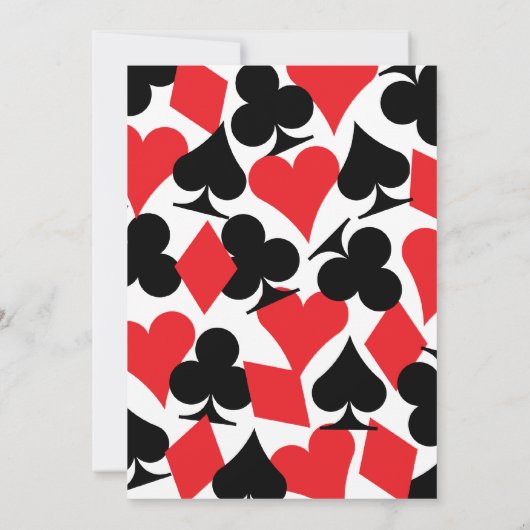 レッドブラッククラシックラスベガスの駆け落ち 招待状 (裏面)