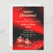 レッドブラッククリスマスパーティの招待状 招待状 (裏面)