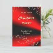 レッドブラッククリスマスパーティーの招待状 招待状 (スタンド正面)