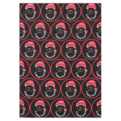 レッドブラッククリスマスホリデーパーティー テーブルクロス (正面)