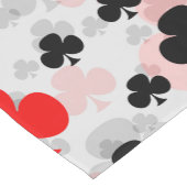 レッドブラッククローバークラブ抽象芸術パターンデザイン ショートテーブルランナー (コーナー)