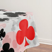 レッドブラッククローバークラブ抽象芸術パターンデザイン テーブルクロス (インサイチュ)