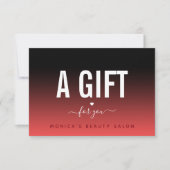 レッドブラックグラデーションハートロマンモダン&エレガント (正面)