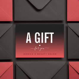 レッドブラックグラデーションハートロマンモダン&エレガント