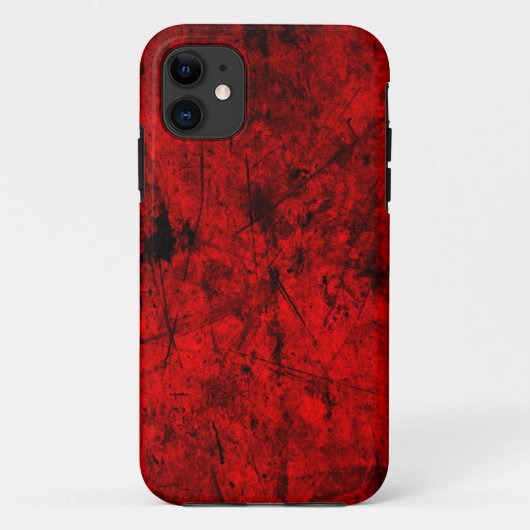 レッドブラックグランジ抽象芸術デジタルグラフィックアート Case-Mate iPhoneケース (裏面)