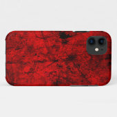 レッドブラックグランジ抽象芸術デジタルグラフィックアート Case-Mate iPhoneケース (裏面(横))