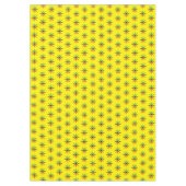 レッドブラックグリーンイエロースノーフレークパターンクワンザ テーブルクロス (正面)