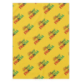 レッドブラックグリーンイエロータイポグラフィハッピークワンザ テーブルクロス (正面)