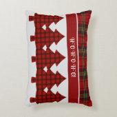 レッドブラックグリーンコージータータンチェック アクセントクッション (正面(垂直))