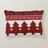 レッドブラックグリーンコージータータンチェック アクセントクッション (正面)