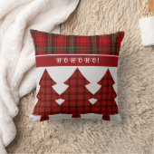 レッドブラックグリーンコージータータンチェック クッション (ブランケット)