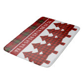 レッドブラックグリーンコージータータンチェック バスマット (アングル)