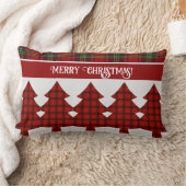 レッドブラックグリーンコージータータンチェック ランバークッション (ブランケット)