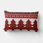 レッドブラックグリーンコージータータンチェック ランバークッション (正面)