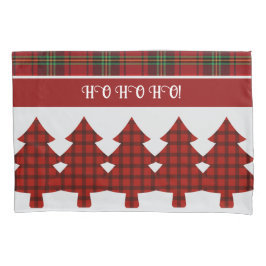 レッドブラックグリーンコージータータンチェック 枕カバー