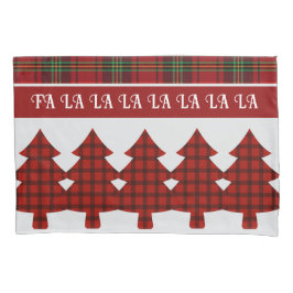 レッドブラックグリーンコージータータンチェック 枕カバー