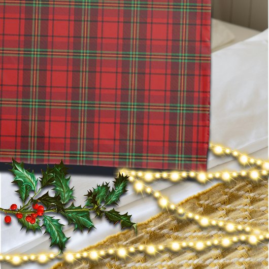 レッドブラックグリーンコージープレイス 枕カバー