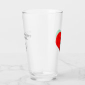 レッドブラックグリーンストライプのハートハッピークワンザ タンブラーグラス (右)