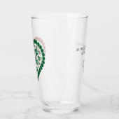 レッドブラックグリーンフローラハートハッピークワンザ タンブラーグラス (左)